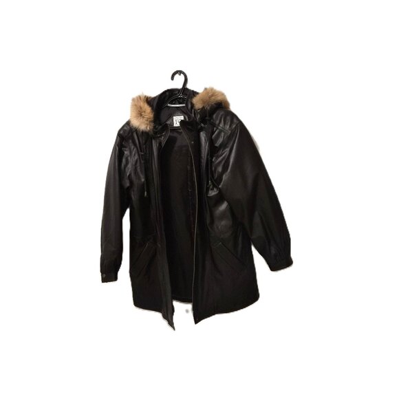 Y2K Field Gear FG Leather Coat – Dark Brown, Thermolite Insulated, Raccoon Fur - Picture 2 of 7